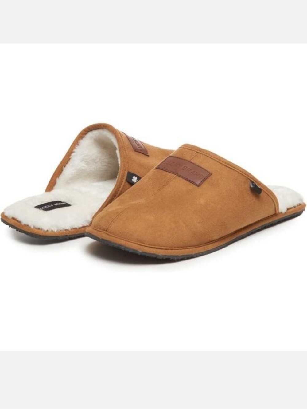 Men's Lucky Brand Cozy Faux-Suede Slippers - Tan